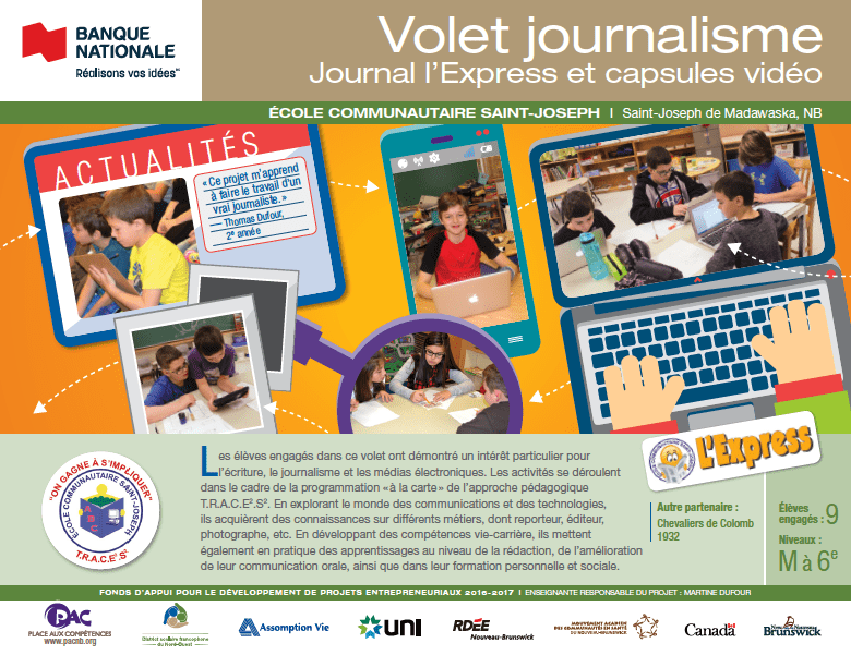 Volet journalisme : Journal l’Express et capsules vidéo Image 1